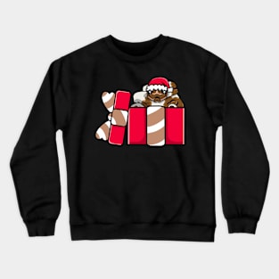 Cute Piebald Ball Python in Christmas Gift Crewneck Sweatshirt
